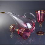 Paşabahçe Pembe Gold Yaldızlı 6 Kişilik Kadeh Takımı, Kahve Yanı, Su Bardağı