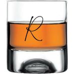 Paşabahçe R Harfli Yazılı Çıkmayan Baskılı Viski Bardağı Kadehi - Şeffaf - 205 ml