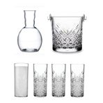 Paşabahçe Rakı Bardağı - Rakı Sürahisi Karaf - Buz Kovası Seti (420326x4 - 64100x1 - 530068x1)