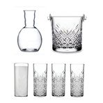 Paşabahçe Rakı Bardağı - Rakı Sürahisi Karaf - Buz Kovası Seti (420326x4 - 64100x1 - 530068x1)
