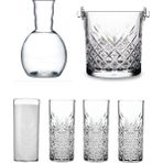 Paşabahçe Rakı Bardağı - Rakı Sürahisi Karaf - Buz Kovası Seti