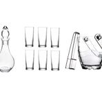 Paşabahçe rakı bardak ve 9 prç. rakı bardağı ve buz kovası seti su şişeli