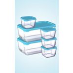 Paşabahçe Snowbox Mavi 6 Parça Saklama Kabı Takımı
