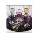 Paşabahçe Sofia Seri Cam Gold Detaylı Bardak, Magnolia Cup, Muhallebi Kasesi, Kahve Yanı Su Bardağı