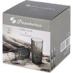 Paşabahçe Timeless 4 Parçalı Gri Cam Meşrubat & Kokteyl Bardağı 450 cc Şık Tasarım - 4 Adet - 450 ml