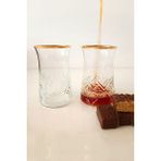 Paşabahçe Timeless 6 Parça (BULAŞIK MAKİNESİ GARANTİLİ) Özel Altın Suyu Ağız Yaldızlı Çay Bardağı 160cc - 6 Adet - 160 ml