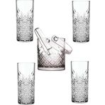 Paşabahçe Timeless Cam Buz Kovası Maşalı + Rakı Bardağı Seti