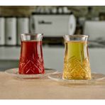 Paşabahçe Timeless Çay Takimi 6'lı Çay Seti 12 Parça - Şeffaf