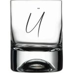 Paşabahçe U Harfli Yazılı Çıkmayan Baskılı Viski Bardağı Kadehi - Şeffaf - 205 ml