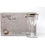 Paşabahçe Westglass W440113G Diamond Gold Kaplama Ayaklı Kahve Yanı Bardağı