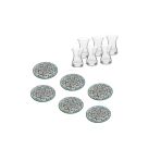 Paşabahçe Zuri Design Düz 12Cm Porselen Tabaklı 6 Kişilik Çay Seti