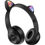 pasajdanal Bluetooth Kulaklık P47M Kedili Kulaklık Cat Rgb LED Işıklı Çocuk Kulaklık Bt 5.0 Kulaküstü
