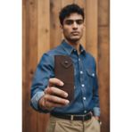 Paşala Leather Unisex Ön Cepli Düğme Kapamalı Minimal Tasarım Gözlük Kılıfı ve Gözlük Kabı