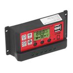 Pasamer Solar Pil AkıLlı RegüLatöR, KıSa Devre Korumaları Solar ŞArj Kontrol Cihazı LCD Ekran AkıLlı Ev için 3 Seviyeli ŞArj 12V 24V