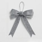 Paşateks 5’li Yılbaşı Ağaç Süsü Fiyonk Seti – 2 cm Kırmızı/Altın/gümüş/bordo/Kurdele Fiyonk – Noel Ağacı Süsleme, Hediye Paketleme ve Dekorasyon Aksesuarı (gümüş)