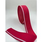 Paşateks since 1995 4 cm çizgili dokuma lastik-5 metre (beyaz-pembe)