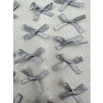 Paşateks since 1995 Fiyonk (100 adet) (Polyesterden üretilmiş saten kurdela) süslemeler-dikiş-saç bantı (gümüş-1, 3.5 mm-2)