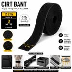 PAŞATEKS Siyah Cırt Bant 2 Cm x 3 Metre – Yapışkansız Velcro Bant – Dikilebilir Kanca Hav Bant Seti