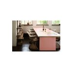 PASAWOODS Bruli | Modern Pembe Dikdörtgen Masa | 280x100 Cm | Toplantı / Çalışma / Yemek Masası