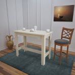 Pasific Home Barra Bar Masası Yüksek Yemek Masası, Meşe, 120x60 - Açık Meşe