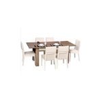Pasific Home Bois Açılır Koyu Meşe Yemek Masası