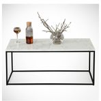 Pasific Home Cosco Beyaz Mermer Orta Sehpa