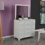 Pasific Home Lizbon Şifonyer-Aynalı 91x87x46 cm 4 Çekmeceli Modern Tasarım