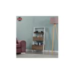 PASİFİC HOME Low Oyuncak Dolabı Montessori Raflı Kitaplık, Koyu Meşe & Beyaz