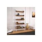 PASİFİC HOME Only Merdiven Kitaplık , 5 Raflı, Koyu Meşe & Beyaz