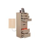 PASİFİC HOME Pasific Home Flow Çekmeceli Şifonyer, Meşe, 7 Çekmeceli