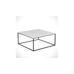 Pasific Home Poly Metal Orta Sehpa, Kare Orta Sehpa, Ahşap Beyaz