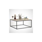 Pasific Home Poly Metal Orta Sehpa, Kare Orta Sehpa, Meşe