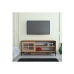 Pasific Home Revival Metal Ayaklı Sürgülü Tv Ünitesi, 125 Cm, Meşe