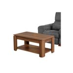 Pasific Home Shelf Raflı Orta Sehpa, Dikdörtgen Sehpa, Ceviz