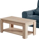 Pasific Home Shelf Raflı Orta Sehpa, Dikdörtgen Sehpa, İthal Meşe