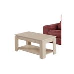Pasific Home Shelf Raflı Orta Sehpa, Dikdörtgen Sehpa, Meşe