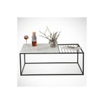 Pasific Home Zinus Metal Orta Sehpa, Beyaz Mermer