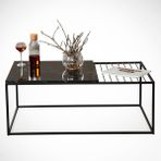Pasific Home Zinus Metal Orta Sehpa, Siyah Mermer