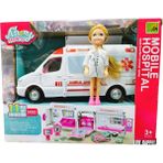 Pasifik Oyuncak Mobile Hospital – Oyuncak Bebekli Ambulans ve Doktor Seti (11 Parça) - Pembe - Pembe