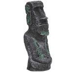 Paskalya Adası Kafa Heykeli, Paskalya Adası Heykeli Balık Kutusu Dekorasyon Bahçesi Heykelleri Açık Mekan Heykelleri Gnome Terrarium Sürüngen Akvaryum Için Yapay Taş, 6.7x2.8x2.0in (Büyük portre)