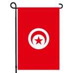 Pasksamtu Tunus Bahçe Bayrağı 30,5 x 45,7 cm Çift Taraflı 3 Katlı Tunus Bayrakları Dış Avlu Geçit Töreni Çim Dekoru, Avlu Ev İç Mekan Dış Mekan Dekorasyonları için Ulus Bayrakları