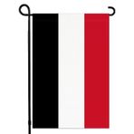 Pasksamtu Yemen Bahçe Bayrağı 30,5 x 45,7 cm Çift Taraflı 3 Katlı Yemen Bayrakları Dış Avlu Geçit Töreni Çim Dekoru için Canlı Renkli Yemen Bayrakları, Avlu Ev İç Mekan Dış Mekan Süslemeleri için Ulus