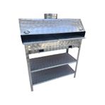 Paslanmaz Bacalı Barbekü Kömürlü Mangal 40 X 90 Maksi Boy