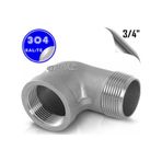 Paslanmaz Çelik 304 Kalite 3/4" Kuyruklu Dirsek
