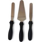 Paslanmaz Çelik 3'lü Pasta Seti ve Spatula, Sıvama ve Servis Aracı - Seçenek 1 - Altın