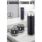 Paslanmaz Çelik 3’lü Termos Seti Vakumlu ve 8 Saat Isı Koruma Nemere - Renkli - 1