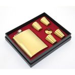 Paslanmaz Çelik 4 Shot Bardaklı Matara Seti Gold 24242434477