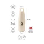 Paslanmaz Çelik Açık Beyaz Şişe Termos 550 ml No:69