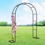 Paslanmaz Çelik Bahçe Kemeri Metal Kafes Çardak Dayanıklı Bitki Desteği 80350 cm Ayarlanabilir Büyüme Arkı Pergola Siyah (200 x 220 cm) Tırmanma Bitkileri ve Sebzeler için Mükemmel