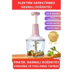 Paslanmaz Çelik Bıçaklı El Robotu Pratik Taşınabilir Basmalı El Blender Soğan Sebze Meyve Doğrayıcı